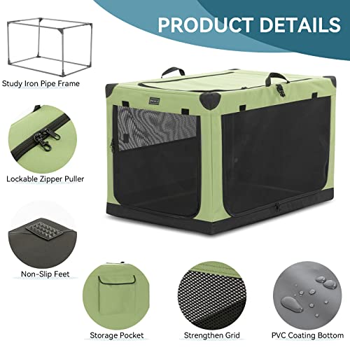 Petsfit Dog Crates for Medium Dogs, 36" L x 24" W x 23" H Adjustable