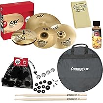 Sabian 25005XXP-Kit02 AAX Promotional Cymbal Set  with ChromaCast Bag & Accessories

