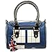 Official TARDIS Mini Satchel and Metal Charm Keychain Shoulder Handbag, Blue