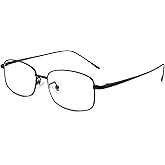 Dollger Blue Light Blocking Glasses - Square Retro Pure Titanium Frame, Computer Glasses for Men & Women, Non-Prescription