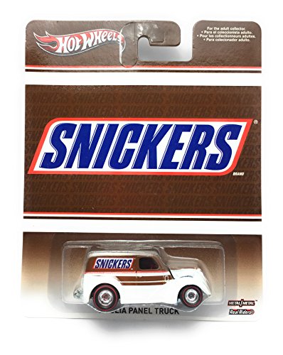 Hot Wheels Pop Culture Candy General Mills Cereal Real Riders Wheels 1/64 Scale Heavy Die Cast Cars (Snickers Anglia Panel Truck White/Brown)