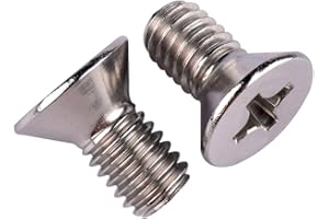 VAMUOEFL #10-32 x 3/8" Phillips Flat Head Machine Screws, Stainless Steel 304 (18-8), UNF Thread, Countersunk Head Machine Screws, 40Pcs