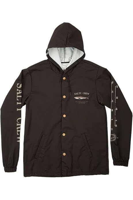 Salty Crew Tippet Snap Jacket Black SM 