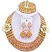 laanc 5 Rows Multicolors African Beads Womens Jewelry Set Nigerian Wedding Beads Jewellery Sets A-022A