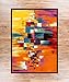 Champlain Multi Cubes Yellow Orange Blue Modern Abstract Painting Area Rug ( 7'10