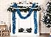 Christmas Tree Light Blue Tinsel Garland Turquoise Metallic Streamers for Winter Wonderland Birthday Baby Shower Party New Years Ceiling Hanging Decorations Indoor and Outdoor Disco Party Supplies