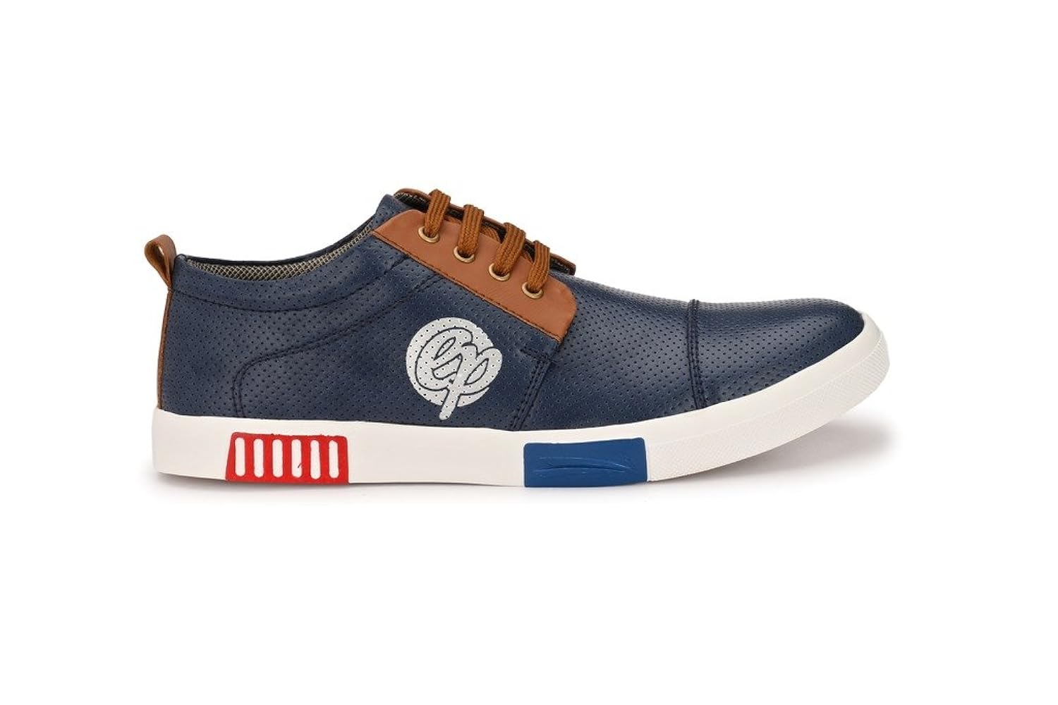 big fox new blue synthetic leather casual sneakers.