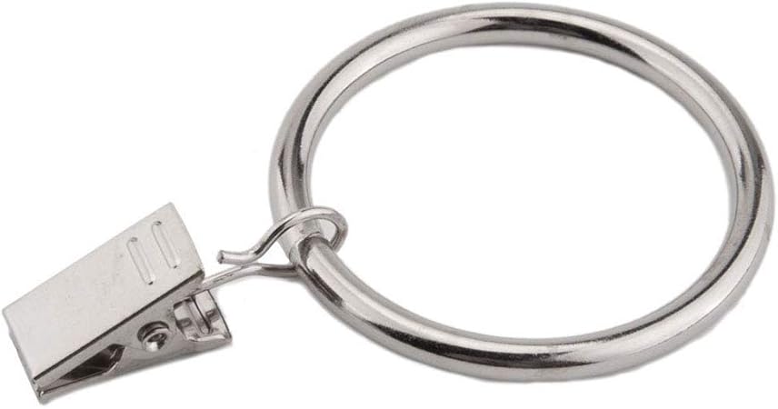 silver curtain rings with clips