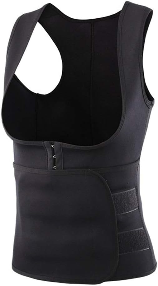 Oyria Women Waist Trainer Corset Neoprene Sweat Sauna Vest Weight Loss Tummy Control Body Shaper,Fat Burner Slimming Waist Shaper with Adjustable Hooks(Black,S)