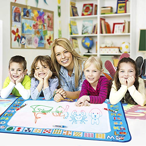 image for Water Doodle Mat, YEEGO Magic Doodle Water Drawing Mat Extra Large Siz