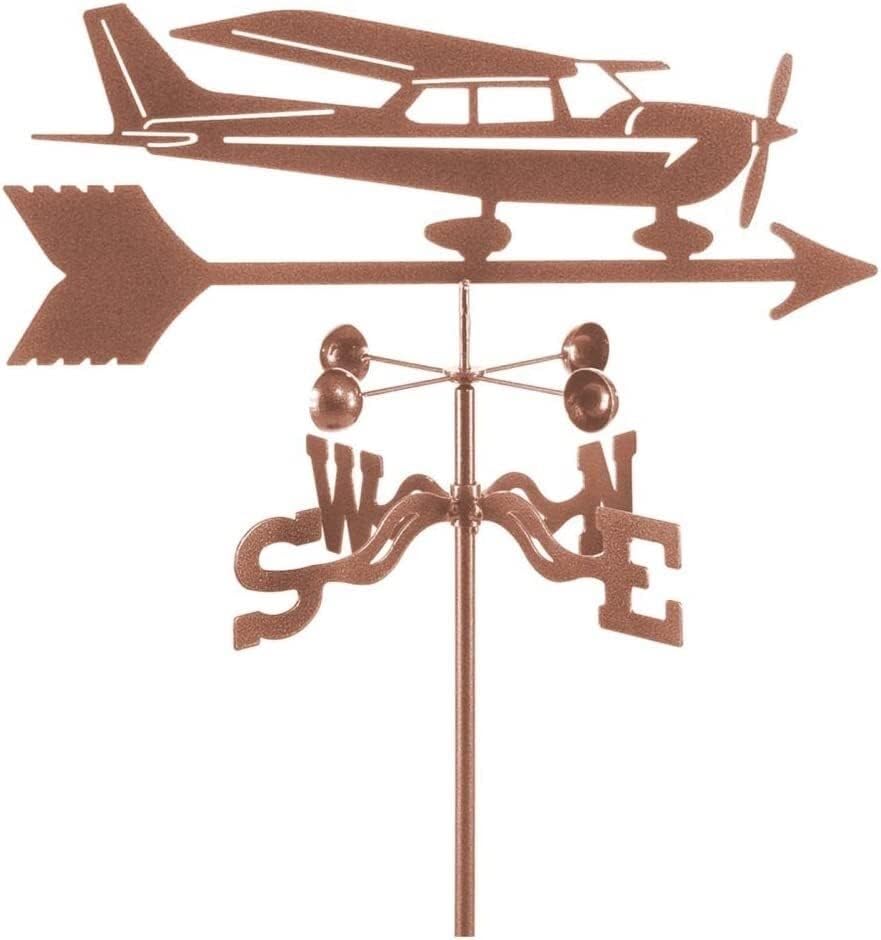 Weathervanes - HAIKANGSHOP Cessna Aircraft Weathervane Metal Weathervane Garden Roof Farm Barn Outdoor Decorative Weathervane Gift for Loved Ones Family and Friends (Size : A)