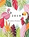2019 Monthly Planner: Schedule Organizer Beautiful Lovely tropical background with flat design Cover by Victoria Mann