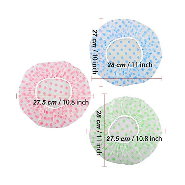 Shower-Caps-Waterproof-Bath-Cap-Reusable-Shower-Caps-Environmental-Protection-Hair-Bath-Caps-3-Pieces Shower Caps, Waterproof Bath Cap, Reusable Shower Caps, Environmental Protection Hair Bath Caps, 3 Pieces