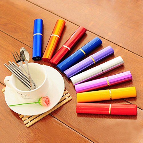 Ligntean Kitchen Portable Folded Tableware Cutlery Set Stainless Steel Spoon Fork Chopstick