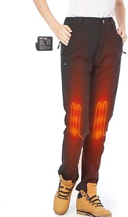 Debbbu - Pantalones térmicos con 7,4 V, con forro polar para exteriores,  pantalones de calefacción eléctrica, 34, Negro de mujer : Ropa, Zapatos y  Joyería - Amazon.com