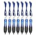 BeFirst Retractable Super Big Fat Pens with Black Gel Ink and Deep Blue Body for Arthritis and Hand Pain -Hanging Rope