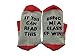 MUST ROSE SPORTS AND HOMEWEAR Unisex Cotton Socks If You Can Read This Talking Socks (One Size, Red)- Knit-in Word, not Printed