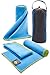 OlimpiaFit Quick Dry Towel - 3 Size Pack of Lightweight Microfiber Travel Towels w/Bag - Fast Drying Towel Set for Camping, Beach, Gym, Backpacking, Sports, Yoga & Swim Use﻿