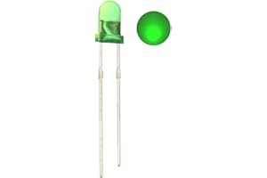 CO-RODE 100pcs Ultra Bright 3mm LED Light Emitting Diode Diffused Green
