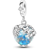 Parmuz 925 Sterling Silver Charm for Bracelet Necklace Dangle Love Mom Ocean travel Butterfly Party Charm Beads Pendants DIY Jewelry for Women