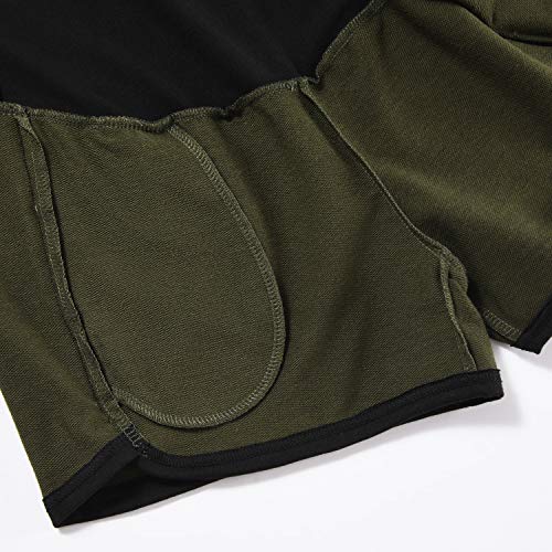 Maternity Active Shorts Summer Cotton Lounge Pregnancy Short Pants High Rize Green XL