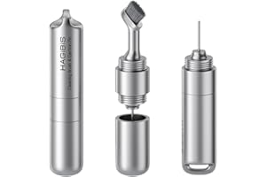 Hagibis SIM Card Tray Removal Tool with Cleaning Brush, 2 in 1 EDC Portable Keychain Eject Pins Reset Needle Opener Cleaning Pen for iPhone Airpods Pro