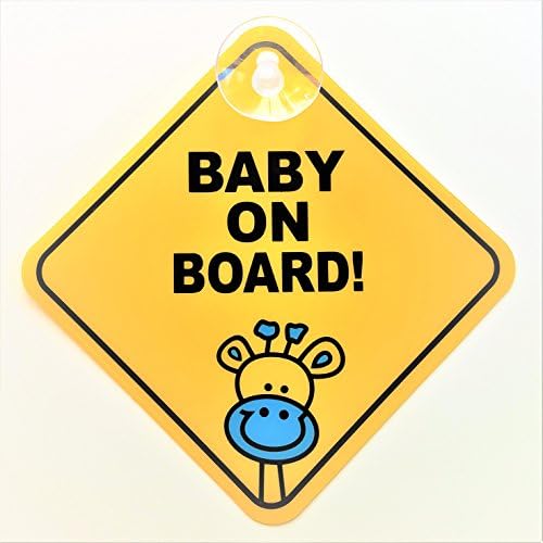 BABY ON BOARD Warning Sign With Animal Print (3 pack)
