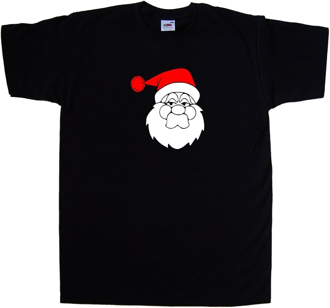 TeeTreeDesigns Santa Black TShirt