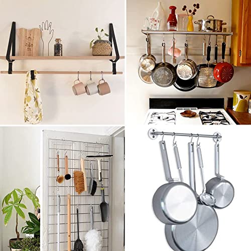 30 Pack S Hooks Pans Pots Rack, 2.4 inch S Shaped Hooks Hangers for Hanging Kitchenware Pots