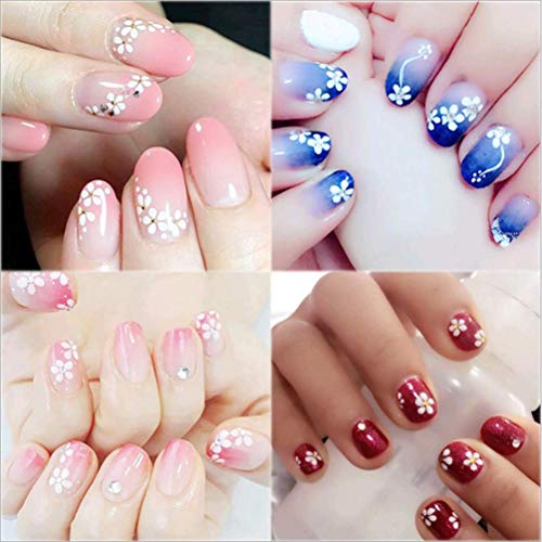CINEEN 50 Sheets 3D Nail Sticker Nail Art Sticker Manicure Attractive Black + White + Colorful Fashion Accessories…