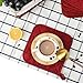 Potholders Set Trivets Kitchen Pot Holders Heat Resistant Pure Cotton Coasters Hot Pads Pot Holders Set of 6 for Everyday Cooking and Baking by 7 x 7 Inch (Wine)