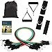 yogree Resistance Band Set - 12 Pack Set Include 5 Stackable Exercise Bands with Carrying Case, Door Anchor Attachment and Legs Ankle Straps - with Exercise Guide Ebook