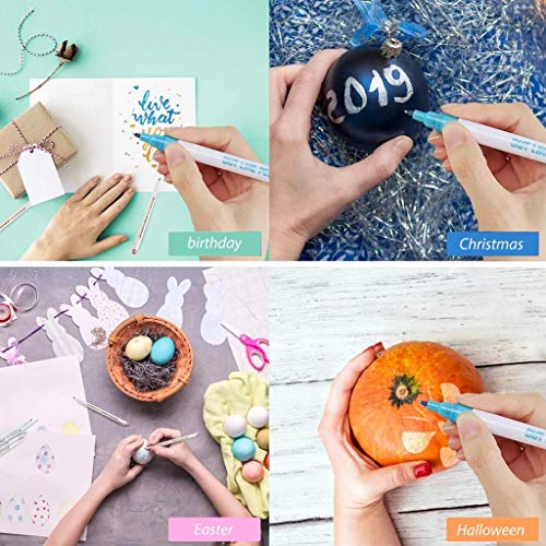 Gift Card Writing Drawing Double Line Outline Pen Two-line Color Pen Set of 8 Assorted Colors - Thumbnail 2
