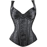 Corset Top Women Lingerie Bustier Zipper Strap Plus Size Ladies Basques