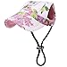 Pawaboo Dog Baseball Cap, Adjustable Dog Outdoor Sport Sun Protection Baseball Hat Cap Visor Sunbonnet Outfit with Ear Holes for Puppy Small Dogs, Small, Floral Purple