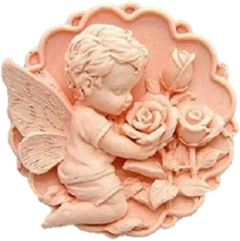 Cute Angel Silicone Mold for Cake and Soap (2.9×2.9×1.4inch)