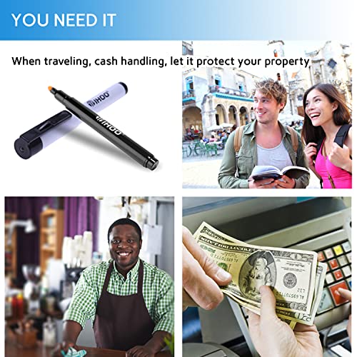 TIHOO Counterfeits Money Detector Pen with UV Light, Money Marker