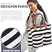 Diaper Bag - Baby Shower Gifts - Nappy Bag - Designer Diaper Purse - Baby Stroller Bag - Baby Machine Washable Travel Diaper Tote Bags for Moms and Girls (Stripped)