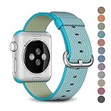 Woven Nylon Replacement Band for the Apple Watch by Pantheon, Women’s or Men’s, Strap fits the 38mm or 42mm for Apple iWatch 1, 2, 3 and Nike edition