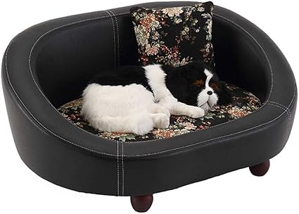 Chongwuwo Cuir Animal De Compagnie Sable Noir Nid De Chat