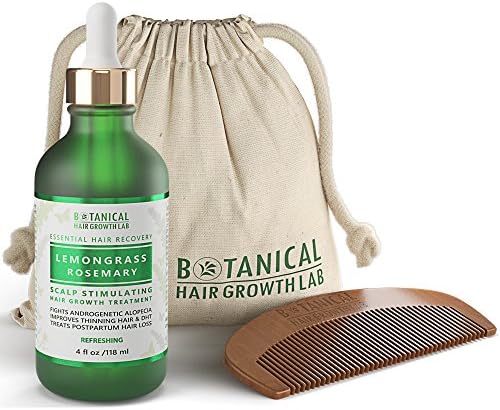 Anti Hair Loss Scalp Treatment Alopecia Postpartum DHT Blocker Lemongrass - Rosemary Hair Growth Botanical Pre-shampoo Organic Hair Growth Oil For Hair Thinning Prevention 4 Fl Oz