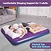 OlarHike Queen Air Mattress, Inflatable Single High Airbed for Guests, Blow up Raised Air Bed for Camping with Electric Air Battery Pump, Purplethumb 1