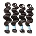 Donmily Hair Indian Body Wave Human Hair Weave 3 Bundles 100% Unprocessed Remy Virgin Hair Natural Black Color 285g (8