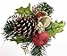 Factory Direct Craft Collection of 12 Festive Holiday Red Pinecones, Apples and Drums Artificial Christmas Floral Picks
