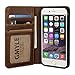 GMYLE iPhone 6s Case, Book Case Vintage for iPhone 6/6s -Classic Crazy Horse [Brown]