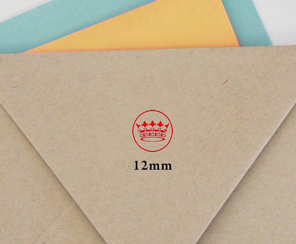 Printtoo Crown DESIGNSelf Inking Mini Rubber Stamp Colop Round Decorative Teachers Stamps 12mm