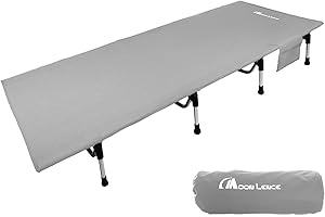 MOON LENCE Folding Camping Cot Outdoor Camping Bed Portable with Carry Bag Camp Cots for Adults for Hiking Backpacking Car Camping Outdoor Indoor Beach Use