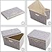 Prandom Large Stackable Storage Bins with Lids [2-Pack] Fabric Decorative Storage Box Cubes Organizer Containers Baskets with Cover Handles Divider for Bedroom Closet Living Room (Gray)