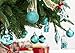 AMS 90ct Christmas Ball Assorted Pendants Shatterproof Tree Ornaments Seasonal Decorations in a Reusable Hand-Help Gift Box Ideal for Holiday and Party (Turquoise, 90ct)