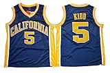 WEENKS Men's Jason Kidd 5 California Golden Bears College Basketball Jersey Navy Blue